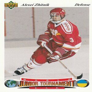Alexei Zhitnik - 1992 Upper Deck World Junior Tournament Hockey Card